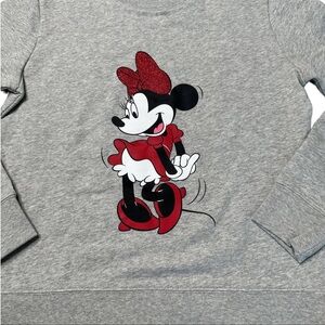 Kate Spade New York Disney Grey Sweatshirt Minnie Mouse Graphic Size Medium